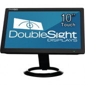 DoubleSight Displays 10" USB LCD Monitor with Touch Screen TAA - 10" Class - 1024 x 600 - WSVGA - Adjustable Display Angle - 262,000 Colors - 500:1 - 200 Nit - USB - Black - 3 Year DS-10UT