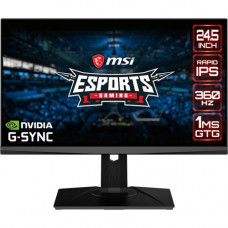 Micro-Star International  MSI Oculux NXG253R 24.5" Full HD RGB LED Gaming LCD Monitor - 16:9 - Black - 25" Class - Rapid IPS - 1920 x 1080 - 1.07 Billion Colors - G-sync - 400 Nit - 1 ms GTG (Fast) - 360 Hz Refresh Rate - HDMI - DisplayPort - US