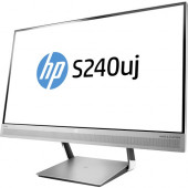 HP Business S240uj 23.8" WQHD LED LCD Monitor - 16:9 - Black, Silver - 2560 x 1440 - 300 Nit - 5 ms - HDMI - DisplayPort-WEEE Compliance T7B66AA#ABA