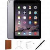 eReplacements Refurbished Apple iPad Air, 16GB, Bundle, A Grade, Space Gray, WiFi Only, 1 Year Warranty, Case and Stylus included (MD785LL/B, A1474, IPADAIRB16) - Bundle Includes: Case for iPad (Colors May Vary), Stylus for iPad (Colors May Vary), UL comp