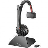 Plantronics Poly Savi S8210-M C Headset - Mono - Wireless - DECT 6.0 - 590.6 ft - 32 Ohm - 20 Hz - 20 kHz - Over-the-head - Monaural - Supra-aural - Noise Cancelling Microphone - Noise Canceling - TAA Compliance 209212-01