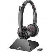 Plantronics Savi S8220-M C Headset - Stereo - Wireless - DECT 6.0 - 590.6 ft - 32 Ohm - 20 Hz - 20 kHz - Over-the-head - Binaural - Supra-aural - Noise Cancelling Microphone - Noise Canceling - TAA Compliance 209214-01