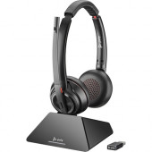 Plantronics Savi 8220 UC, Stereo, Standard - Stereo - Wireless - DECT 6.0 - 590.6 ft - 32 Ohm - 20 Hz - 20 kHz - Over-the-head - Binaural - Supra-aural - Noise Cancelling Microphone - Noise Canceling - TAA Compliance 209215-01
