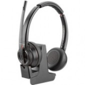 Plantronics Savi 8200 W8220 Headset - Stereo - Wireless - Bluetooth/DECT 6.0 - 590 ft - 20 Hz - 20 kHz - Over-the-head - Binaural - Supra-aural - Noise Cancelling Microphone - Noise Canceling - TAA Compliance 211423-04