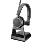 Plantronics Voyager 4210 Office, 2-Way Base, USB-C - Mono - Wireless - Bluetooth - 300 ft - 32 Ohm - 20 Hz - 20 kHz - Over-the-head - Monaural - Supra-aural - MEMS Technology, Uni-directional, Noise Cancelling Microphone - TAA Compliance 214591-01