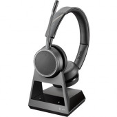 Plantronics Voyager 4220 Office, 2-Way Base, USB-A - Stereo - Wireless - Bluetooth - 300 ft - 32 Ohm - 20 Hz - 20 kHz - Over-the-head - Binaural - Supra-aural - MEMS Technology, Uni-directional, Noise Cancelling Microphone - TAA Compliance 212731-01