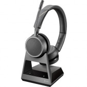 Plantronics Voyager 4220 Office, 2-Way Base, USB-C - Stereo - Wireless - Bluetooth - 300 ft - 32 Ohm - 20 Hz - 20 kHz - Over-the-head - Binaural - Supra-aural - MEMS Technology, Uni-directional, Noise Cancelling Microphone - TAA Compliance 214592-01
