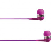 4XEM Ear Bud Headphone Purple - Stereo - Mini-phone - Wired - 16 Ohm - 20 Hz - 18 kHz - Earbud - Binaural - In-ear - 3.75 ft Cable - Purple 4XIBUDPL