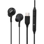 4XEM USB-C AKG Earphones with Mic and Volume Control (Black) - Stereo - USB Type C - Wired - Earbud - Binaural - In-ear - Black 4XSAMEARAKGCB