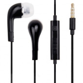 4XEM Earbud Earphones For Samsung Galaxy/Tab (Black) - Stereo - Black - Wired - Earbud - Binaural - In-ear 4XSAMEARBK