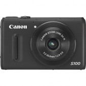 Canon PowerShot S100 12.1 Megapixel Compact Camera - Black - 3" LCD - 5x Optical Zoom - 4x Digital Zoom - Optical (IS) - 4000 x 3000 Image - 1920 x 1080 Video - HD Movie Mode - ENERGY STAR, RoHS Compliance 5244B001