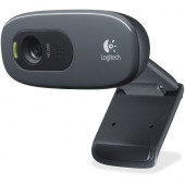 Logitech C270 Webcam - Black - USB 2.0 - 1 Pack(s) - 3 Megapixel Interpolated - 1280 x 720 Video - Widescreen - Microphone - RoHS, TAA, WEEE Compliance 960-000694