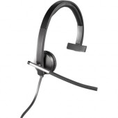 Logitech USB Headset Mono H650e - Mono - USB - Wired - 50 Hz - 10 kHz - Over-the-head - Monaural - Supra-aural - Noise Cancelling Microphone - RoHS, TAA, WEEE Compliance 981-000513