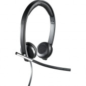 Logitech USB Headset Stereo H650e - Stereo - USB - Wired - 50 Hz - 10 kHz - Over-the-head - Binaural - Supra-aural - Noise Cancelling Microphone - RoHS, TAA, WEEE Compliance 981-000518