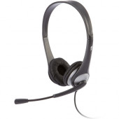 Cyber Acoustics AC-204 Headset - Stereo - Wired - 20 Hz - 20 kHz - Over-the-head - Binaural - Semi-open - 7 ft Cable - Noise Cancelling Microphone AC-204