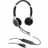 Grandstream GUV3005 Headset - Stereo - USB Type A - Wired - 32 Ohm - 20 Hz - 20 kHz - Over-the-head - Binaural - Supra-aural - 6.56 ft Cable - Noise Cancelling Microphone GUV3005