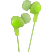 Victor  Of Japan, Limited JVC Gumy Plus HA-FX5-G Earphone - Stereo - Green - Mini-phone - Wired - 16 Ohm - 10 Hz 20 kHz - Gold Plated Connector - Earbud - Binaural - Open - 3.28 ft Cable HAFX5G