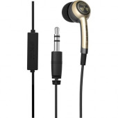 Zagg ifrogz Plugz w/Mic Ultimate Earbuds with Mic - Stereo - Gold - Mini-phone - Wired - Earbud - Binaural - In-ear - 4.10 ft Cable IFPLGM-BD0