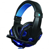 Supersonic IQ Sound IQ-460G Gaming Headset - Stereo - Mini-phone (3.5mm) - Wired - 32 Ohm - 20 Hz - 20 kHz - Over-the-head - Binaural - 0.10" Cable - Omni-directional, Condenser Microphone - Blue IQ-460GBLU