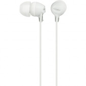 Sony Fashion Color EX Series Earbuds - Stereo - White - Mini-phone - Wired - 16 Ohm - 8 Hz 22 kHz - Gold Plated Connector - Earbud - Binaural - In-ear - 3.94 ft Cable MDREX15LP/W