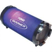 Naxa BOOMER IMPULSE FLASH NAS-3087 Portable Bluetooth Speaker System - Black - 150 Hz to 20 kHz - Battery Rechargeable - USB NAS3087