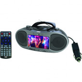 Naxa 7" Bluetooth DVD Boombox - 1 x Disc - 5 W Integrated - Black - 7" LCD - DVD Video, MPEG-2, MPEG-1 - CD-DA, MP3, WMA, AC3, OGG - SD, SDHC, Memory Stick - USB - Auxiliary Input NDL256