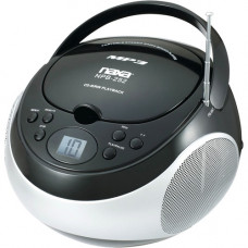 Naxa Portable MP3/CD Player with AM/FM Stereo Radio - 1 x Disc - 2.40 W Integrated Stereo Speaker - Black - CD-DA, MP3 - Auxiliary Input NPB252BK