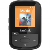 Sandisk Clip Sport Plus 16 GB Flash MP3 Player - Black - FM Tuner - 1.4" - Bluetooth - WMA, AAC, MP3, WAV, FLAC - 20 Hour SDMX28-016G-G46K