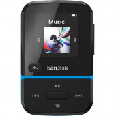 Sandisk Clip Sport Go 16 GB Flash MP3 Player - Blue - FM Tuner, Voice Recorder - 1.2" - Battery Built-in - MP3, AAC, Audible - 18 Hour SDMX30-016G-G46B