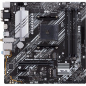 Asus Prime B550M-A (WI-FI) Desktop Motherboard - AMD Chipset - Socket AM4 - 128 GB DDR4 SDRAM Maximum RAM - DIMM, UDIMM - 4 x Memory Slots - Gigabit Ethernet - Wireless LAN - IEEE 802.11 a/b/g/n/ac/ax - 6 x USB 3.1 Port - HDMI - DVI - 1 x RJ-45 - 4 x SATA