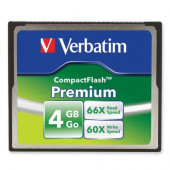 Verbatim 4GB 233X Premium CompactFlash Memory Card - 1 Card/1 Pack - Retail - TAA Compliance 95500