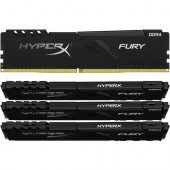 Kingston Technology HyperX Fury 64GB DDR4 SDRAM Memory Module - For Desktop PC - 64 GB (4 x 16 GB) - DDR4-2400/PC4-19200 DDR4 SDRAM - CL15 - 1.20 V - Unbuffered - 288-pin - DIMM HX424C15FB3K4/64