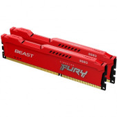 Kingston FURY Beast 16GB (2 x 8GB) DDR3 SDRAM Memory Kit - 16 GB (2 x 8GB) - DDR3-1600/PC3-12800 DDR3 SDRAM - 1600 MHz - CL10 - 1.50 V - Unbuffered - 240-pin - DIMM - Lifetime Warranty KF316C10BRK2/16