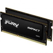 Kingston FURY Impact 8GB (2 x 4GB) DDR3 SDRAM Memory Kit - For Notebook - 8 GB (2 x 4GB) - DDR3-1600/PC3L-12800 DDR3 SDRAM - 1600 MHz - CL9 - 1.35 V - 204-pin - SoDIMM - Lifetime Warranty KF316LS9IBK2/8