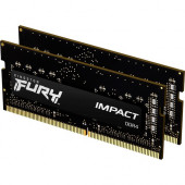 Kingston FURY Impact 16GB (2 x 8GB) DDR4 SDRAM Memory Kit - For Notebook - 16 GB (2 x 8GB) - DDR4-2666/PC4-21333 DDR4 SDRAM - 2666 MHz - CL15 - 1.20 V - 260-pin - SoDIMM - Lifetime Warranty KF426S15IBK2/16
