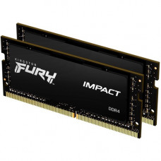 Kingston FURY Impact 32GB (2 x 16GB) DDR4 SDRAM Memory Kit - For Notebook - 32 GB (2 x 16GB) - DDR4-2666/PC4-21333 DDR4 SDRAM - 2666 MHz - CL16 - 1.20 V - 260-pin - SoDIMM - Lifetime Warranty KF426S16IBK2/32
