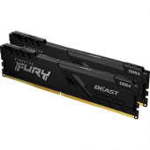 Kingston FURY Beast 16GB (2 x 8GB) DDR4 SDRAM Memory Kit - 16 GB (2 x 8GB) - DDR4-3200/PC4-25600 DDR4 SDRAM - 3200 MHz - CL16 - 1.35 V - 288-pin - DIMM - Lifetime Warranty KF432C16BBK2/16