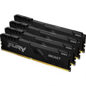 Kingston FURY Beast 128GB (4 x 32GB) DDR4 SDRAM Memory Kit - 128 GB (4 x 32GB) - DDR4-3200/PC4-25600 DDR4 SDRAM - 3200 MHz - CL16 - 1.35 V - 288-pin - DIMM - Lifetime Warranty KF432C16BBK4/128