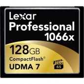 Lexar Professional 128 GB CompactFlash - 160 MB/s Read - 155 MB/s Write - 1 Card - 1066x Memory Speed LCF128CRBNA1066