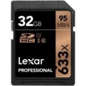 Lexar Professional 32 GB SDHC - Class 10/UHS-I (U1) - 95 MB/s Read - 10 MB/s Write2 Pack - 633x Memory Speed LSD32GCB1NL6332