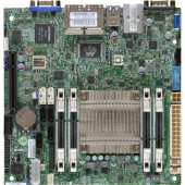 Supermicro A1SAi-2750F Desktop Motherboard - Intel Chipset - Socket BGA-1283 - Intel Atom C2750 - 32 GB DDR3 SDRAM Maximum RAM - 4 x Memory Slots - Gigabit Ethernet - 2 x USB 3.0 Port - 5 x RJ-45 - 6 x SATA Interfaces - RoHS-6 Compliance MBD-A1SAI-2750F-O