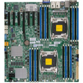 Supermicro X10DRH-C Server Motherboard - Intel Chipset - Socket LGA 2011-v3 - 1 x Bulk Pack - Extended ATX - 2 x Processor Support - 1 TB DDR4 SDRAM Maximum RAM - 2.13 GHz Memory Speed Supported - DIMM, RDIMM, LRDIMM - 16 x Memory Slots - Serial ATA/600, 