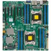 Supermicro X10DRH-CLN4 Server Motherboard - Intel Chipset - Socket LGA 2011-v3 - Retail Pack - Extended ATX - 2 x Processor Support - 1 TB DDR4 SDRAM Maximum RAM - 2.13 GHz, 1.87 GHz, 1.60 GHz Memory Speed Supported - RDIMM, DIMM, LRDIMM - 16 x Memory Slo