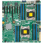 Supermicro X10DRH-I Server Motherboard - Intel Chipset - Socket LGA 2011-v3 - 1 TB DDR4 SDRAM Maximum RAM - 16 x Memory Slots - Gigabit Ethernet - 2 x USB 3.0 Port - 3 x RJ-45 - 10 x SATA Interfaces - RoHS, TAA Compliance MBD-X10DRH-I-O