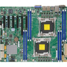 Supermicro X10DRL-i Server Motherboard - Intel Chipset - Socket LGA 2011-v3 - 512 GB DDR4 SDRAM Maximum RAM - 8 x Memory Slots - Gigabit Ethernet - 2 x USB 3.0 Port - 3 x RJ-45 - 10 x SATA Interfaces - RoHS Compliance MBD-X10DRL-I-O