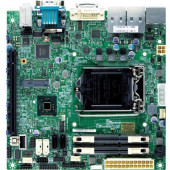 Supermicro X10SLV Desktop Motherboard - Intel Chipset - Socket H3 LGA-1150 - Bulk Pack - Mini ITX - 1 x Processor Support - 16 GB DDR3 SDRAM Maximum RAM - SoDIMM - 2 x Memory Slots - Serial ATA/600, Serial ATA/300 Controller - CPU Dependent Video - 2 x US