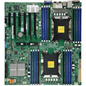 Supermicro X11DPI-NT Server Motherboard - Intel Chipset - Socket P LGA-3647 - 2 TB DDR4 SDRAM Maximum RAM - RDIMM, DIMM, LRDIMM - 16 x Memory Slots - Gigabit Ethernet - 2 x USB 3.0 Port - 14 x SATA Interfaces - TAA Compliance MBD-X11DPI-NT-O