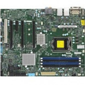 Supermicro X11SAT Workstation Motherboard - Intel Chipset - Socket H4 LGA-1151 - 64 GB DDR4 SDRAM Maximum RAM - DIMM, UDIMM - 4 x Memory Slots - Gigabit Ethernet - 2 x USB 3.0 Port - 1 x USB 3.1 Port - HDMI - DVI - 6 x SATA Interfaces - TAA Compliance MBD