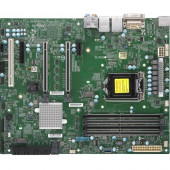 Supermicro X11SCA Workstation Motherboard - Intel Chipset - Socket H4 LGA-1151 - 64 GB DDR4 SDRAM Maximum RAM - DIMM, UDIMM - 4 x Memory Slots - Gigabit Ethernet - 4 x USB 3.1 Port - HDMI - DVI - 8 x SATA Interfaces MBD-X11SCA-B