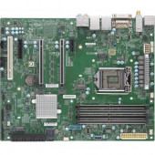 Supermicro X11SCA-W Workstation Motherboard - Intel Chipset - Socket H4 LGA-1151 - 64 GB DDR4 SDRAM Maximum RAM - DIMM, UDIMM - 4 x Memory Slots - Gigabit Ethernet - Wireless LAN - 4 x USB 3.1 Port - HDMI - DVI - 8 x SATA Interfaces MBD-X11SCA-W-O